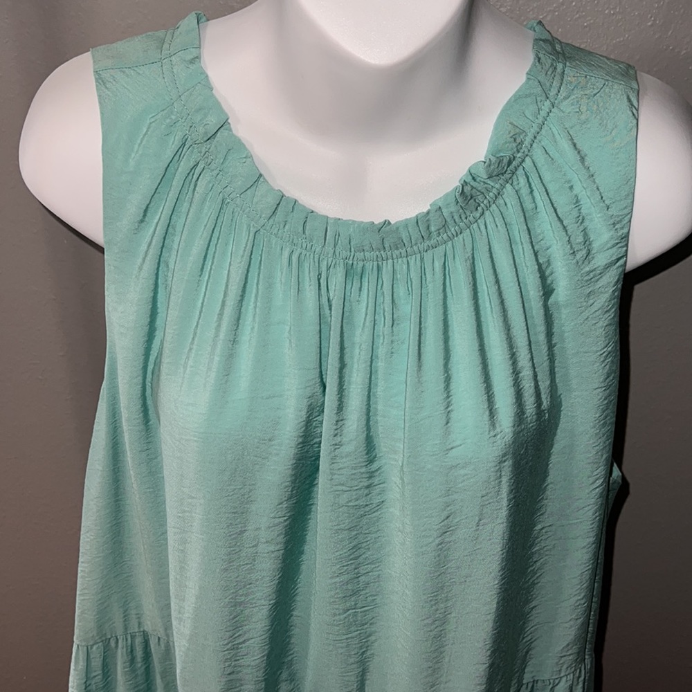 -*NEW* LOFT Mint Green Tiered Dress Size XL - Picture 4 of 8